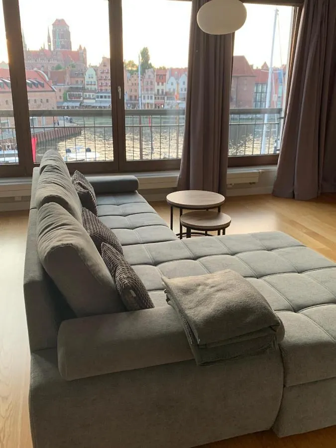 Apartamenty Centrum Nad Motlawa Z Widokiem Na Patio Z Balkonem Danzig Polen